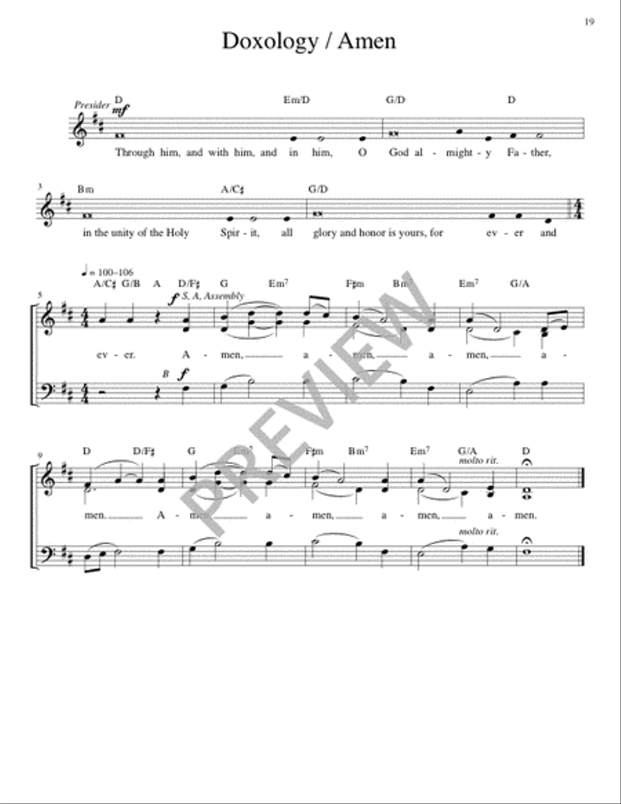 Mass of Joy and Peace - Guitar edition Guitar scores gallery preview page 19