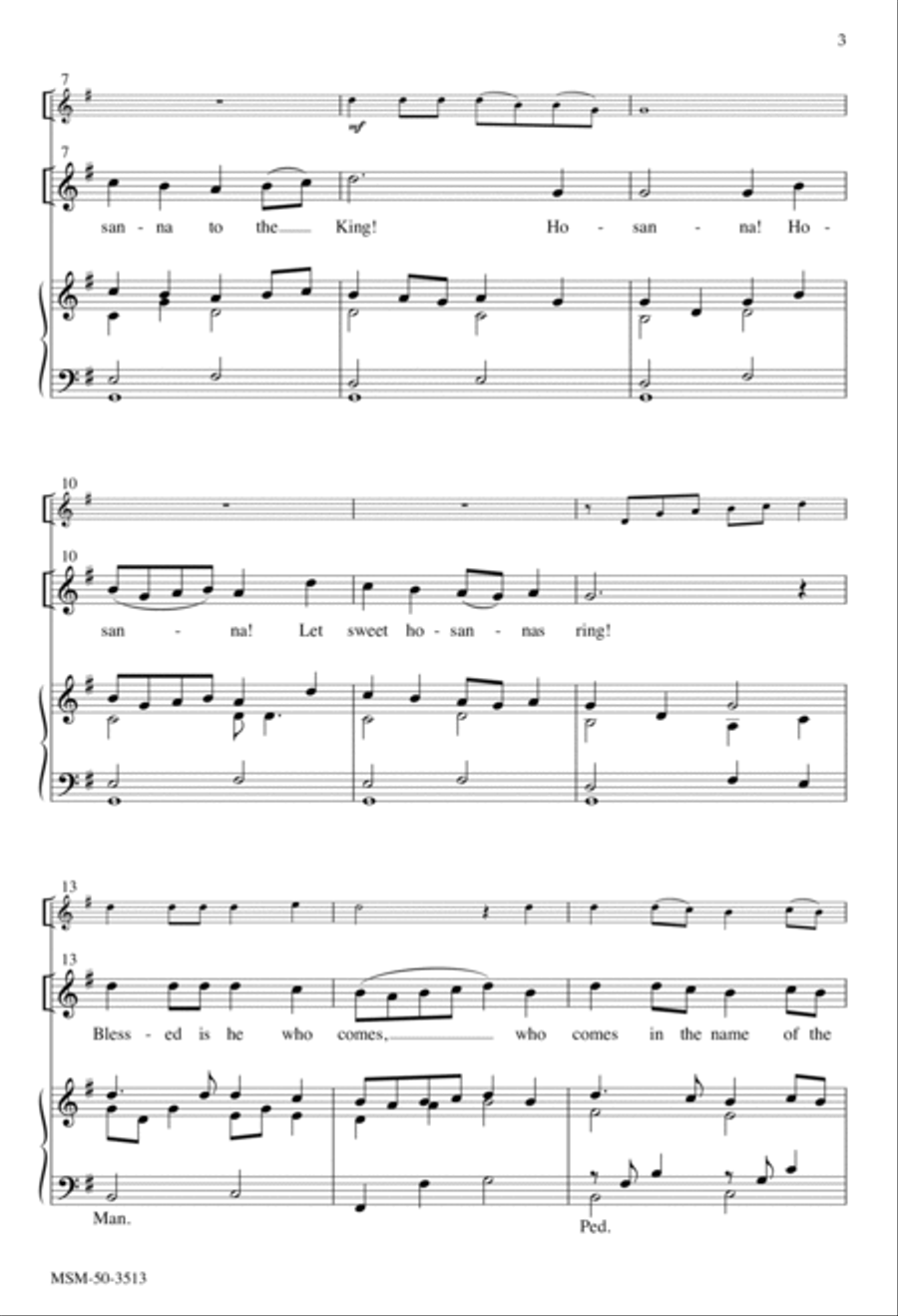 Hosanna, Hosanna! Hosanna, Hosanna! 4-Part scores gallery preview page 3