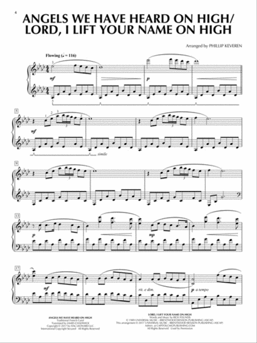 Christmas Praise Hymns Piano Solo scores gallery preview page 3