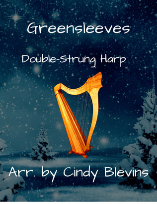 Book cover for Greensleeves, for Double-Strung Harp