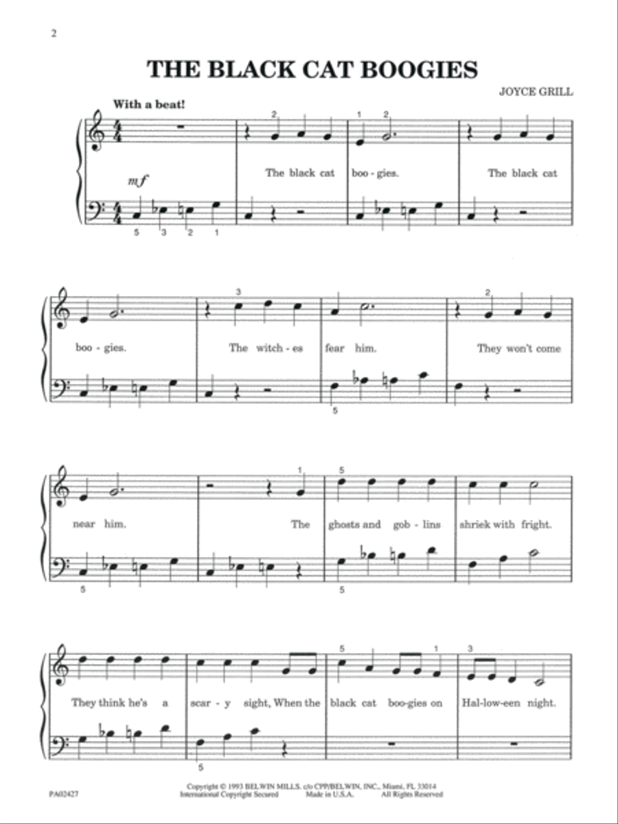 The Black Cat Boogies The Black Cat Boogies Easy Piano scores gallery preview page 2