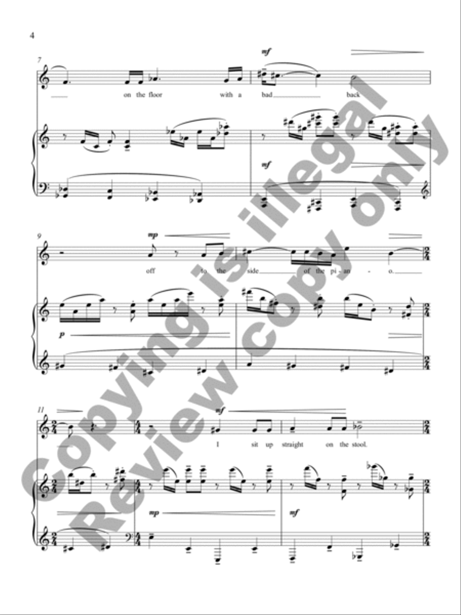 Piano Lessons Tenor Voice scores gallery preview page 5