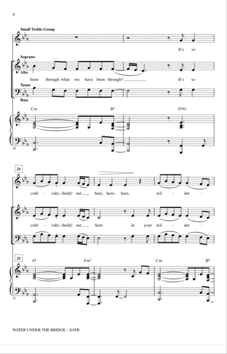 Water Under The Bridge Water Under The Bridge 4-Part scores gallery preview page 3