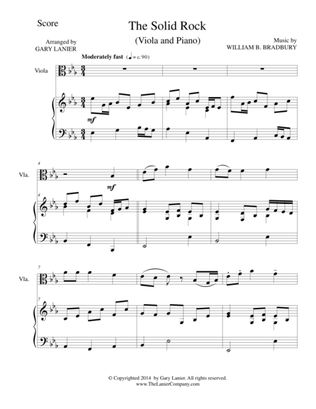 THE SOLID ROCK (Viola/Piano and Viola Part)