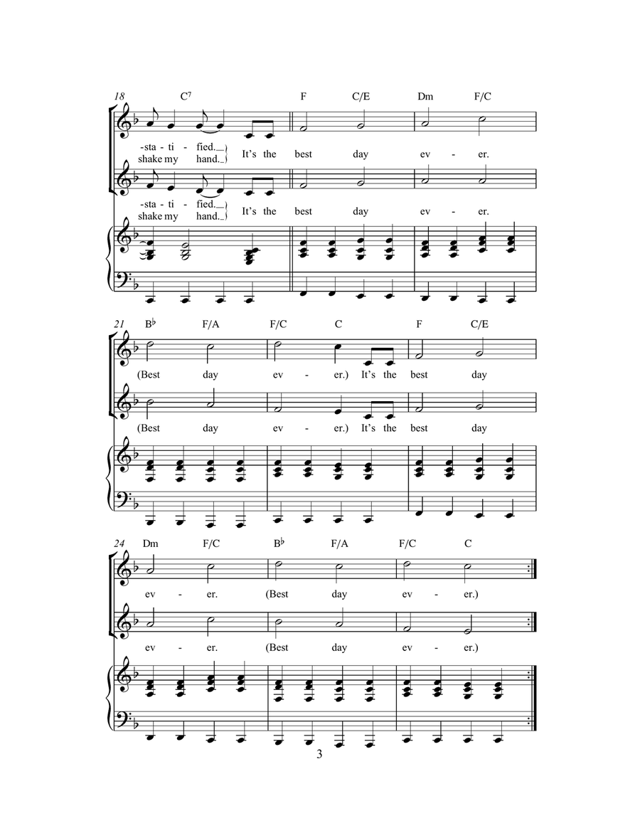 The Best Day Ever (from The SpongeBob SquarePants Movie) (arr. Rick Hein) 2-Part scores gallery preview page 3