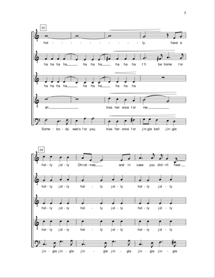 A Holly Jolly Christmas A Holly Jolly Christmas 4-Part scores gallery preview page 5