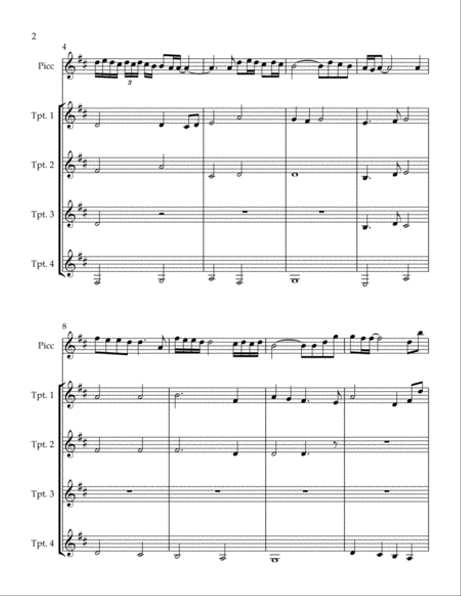 Gabriel's Oboe Trumpet Solo scores gallery preview page 2