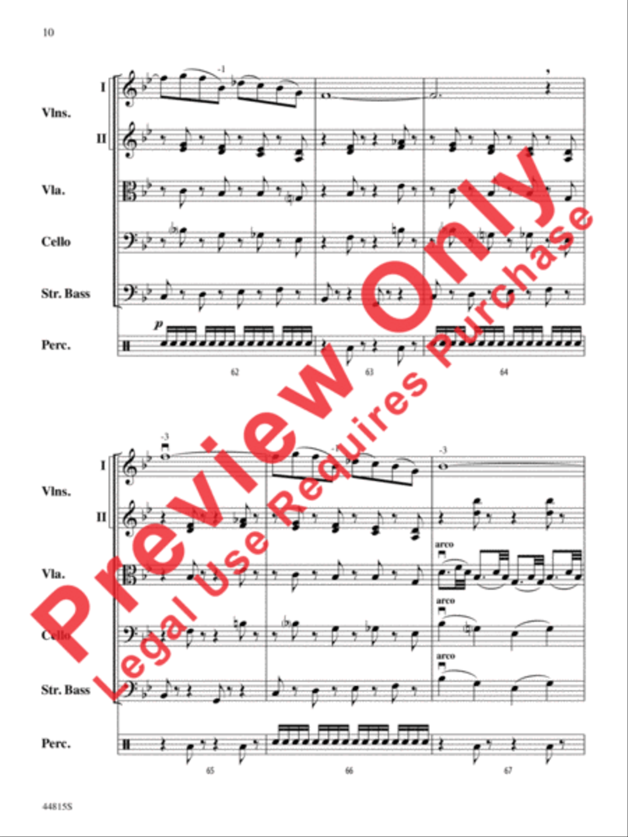 An American in Paris, Highlights from String Orchestra scores gallery preview page 11