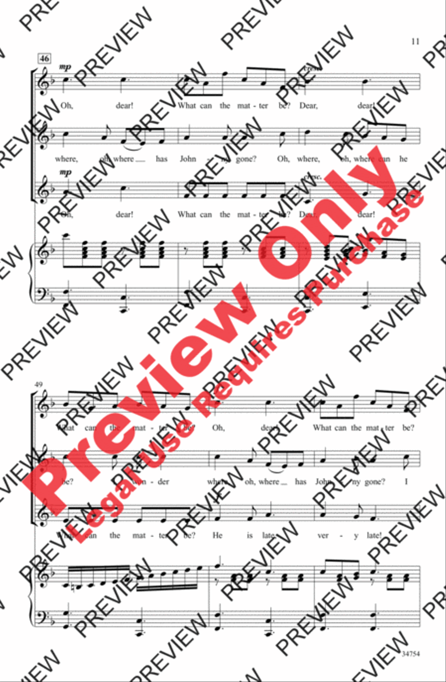Oh, Dear! Oh, Dear! Women's Choir scores gallery preview page 11