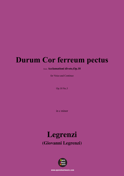 Legrenzi-Durum Cor ferreum pectus,Op.10 No.3,in c minor