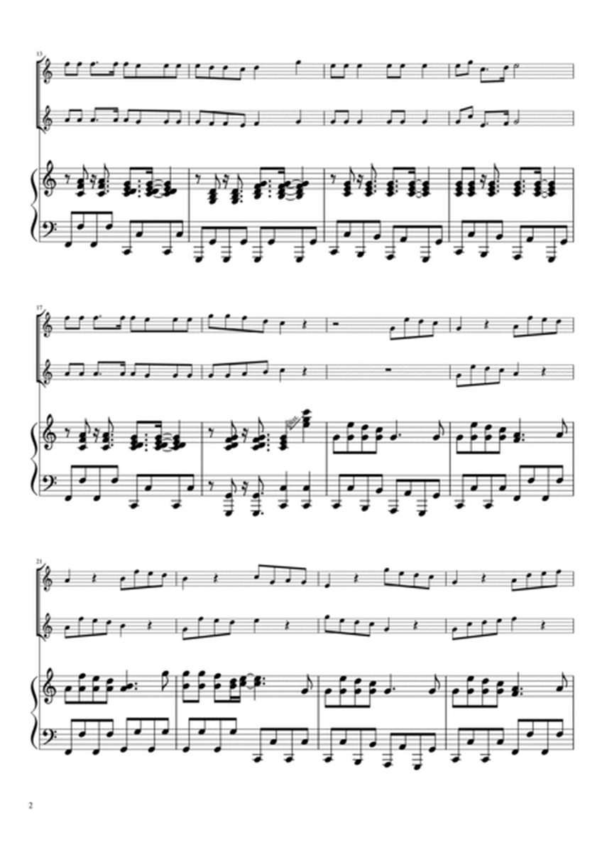 "Jingle Bells" Pianotrio, violin duet image number null