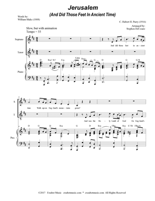 Jerusalem (Duet for Soprano and Tenor Solo)