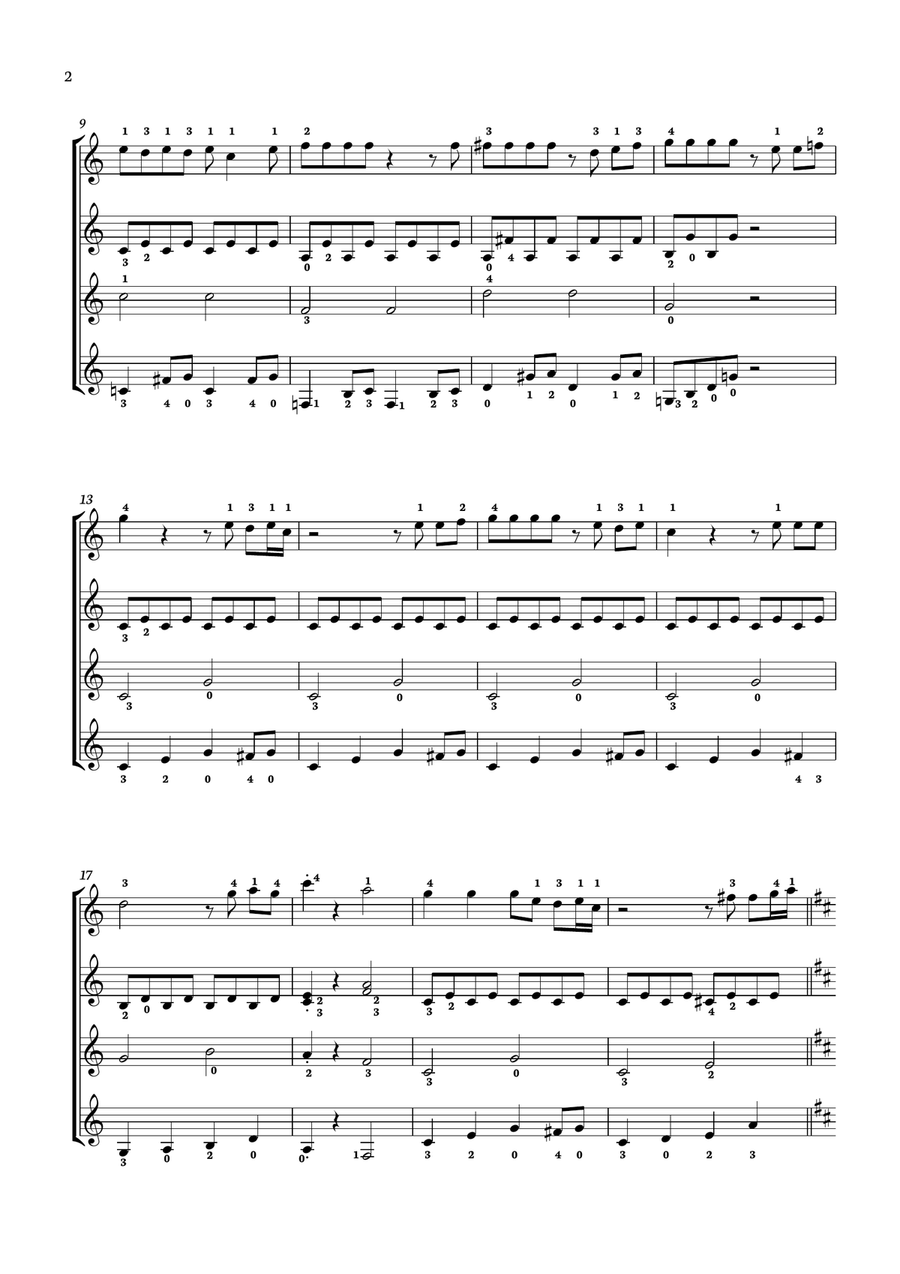 Shaun The Sheep Guitar Ensemble scores gallery preview page 2