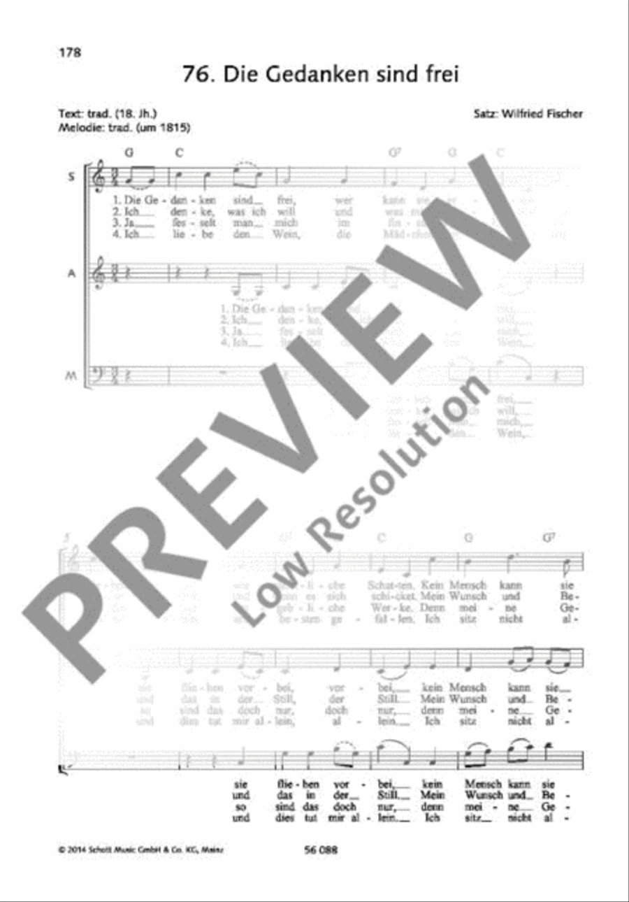 Die Gedanken sind frei Die Gedanken sind frei Vocal Score scores gallery preview page 2