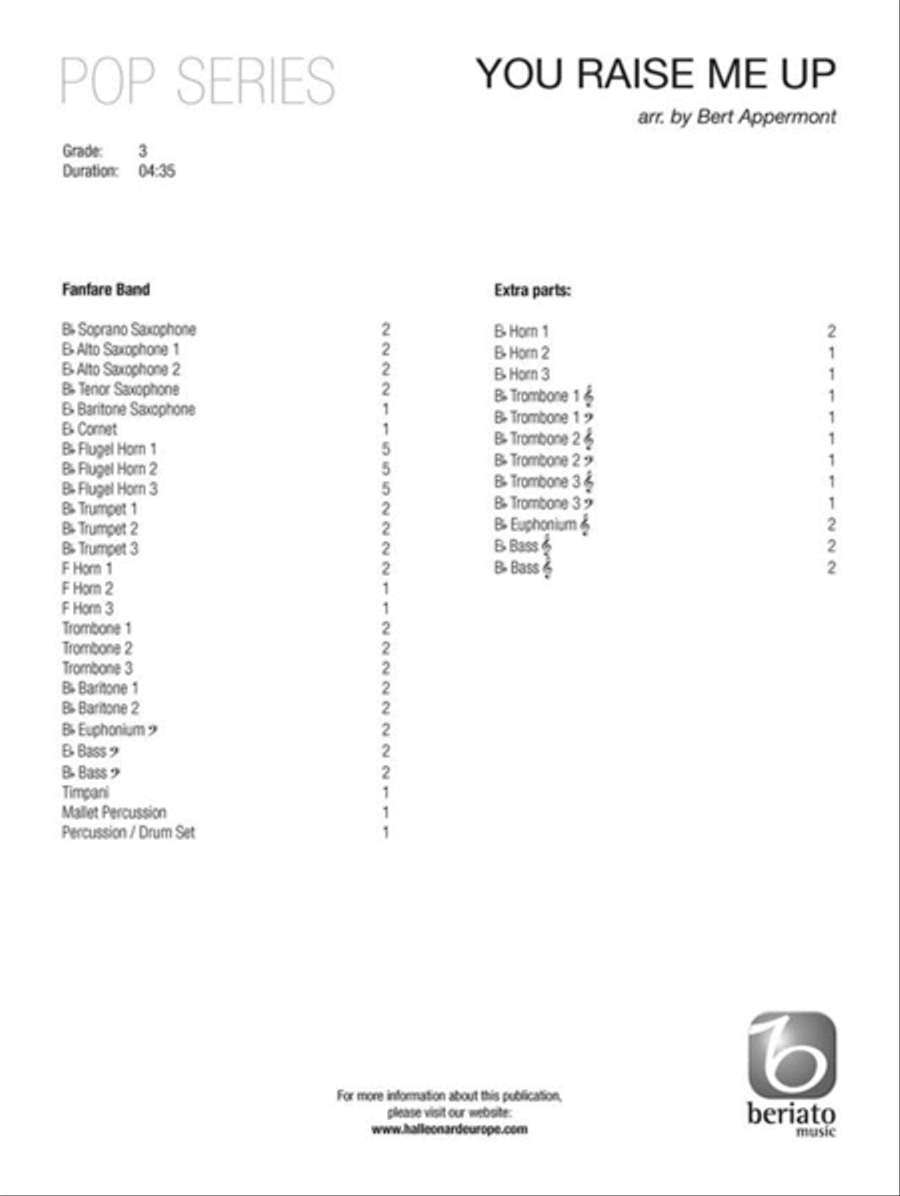 You Raise Me Up You Raise Me Up Fanfare Band scores gallery preview page 2