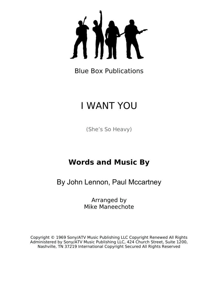 I Want You (she's So Heavy) Alto Saxophone scores gallery preview page 1