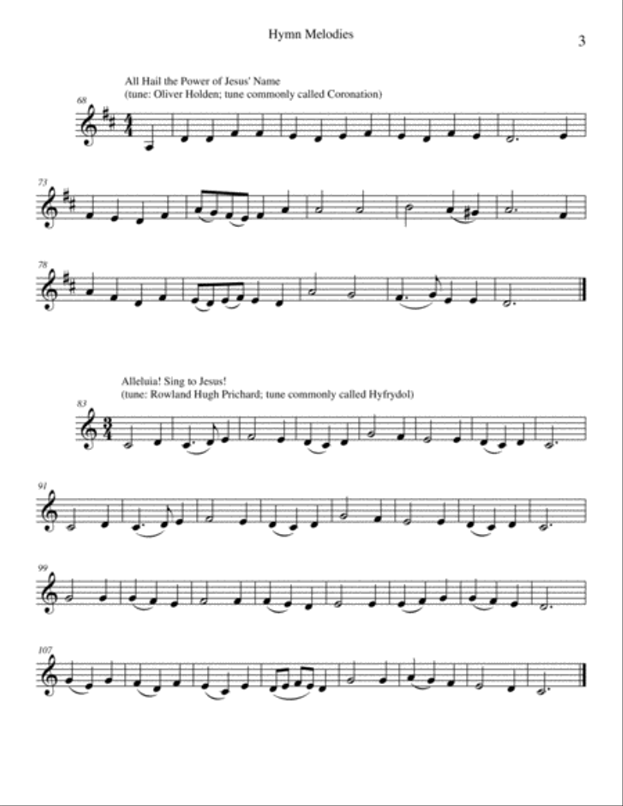 Hymn Melodies Horn Solo scores gallery preview page 4