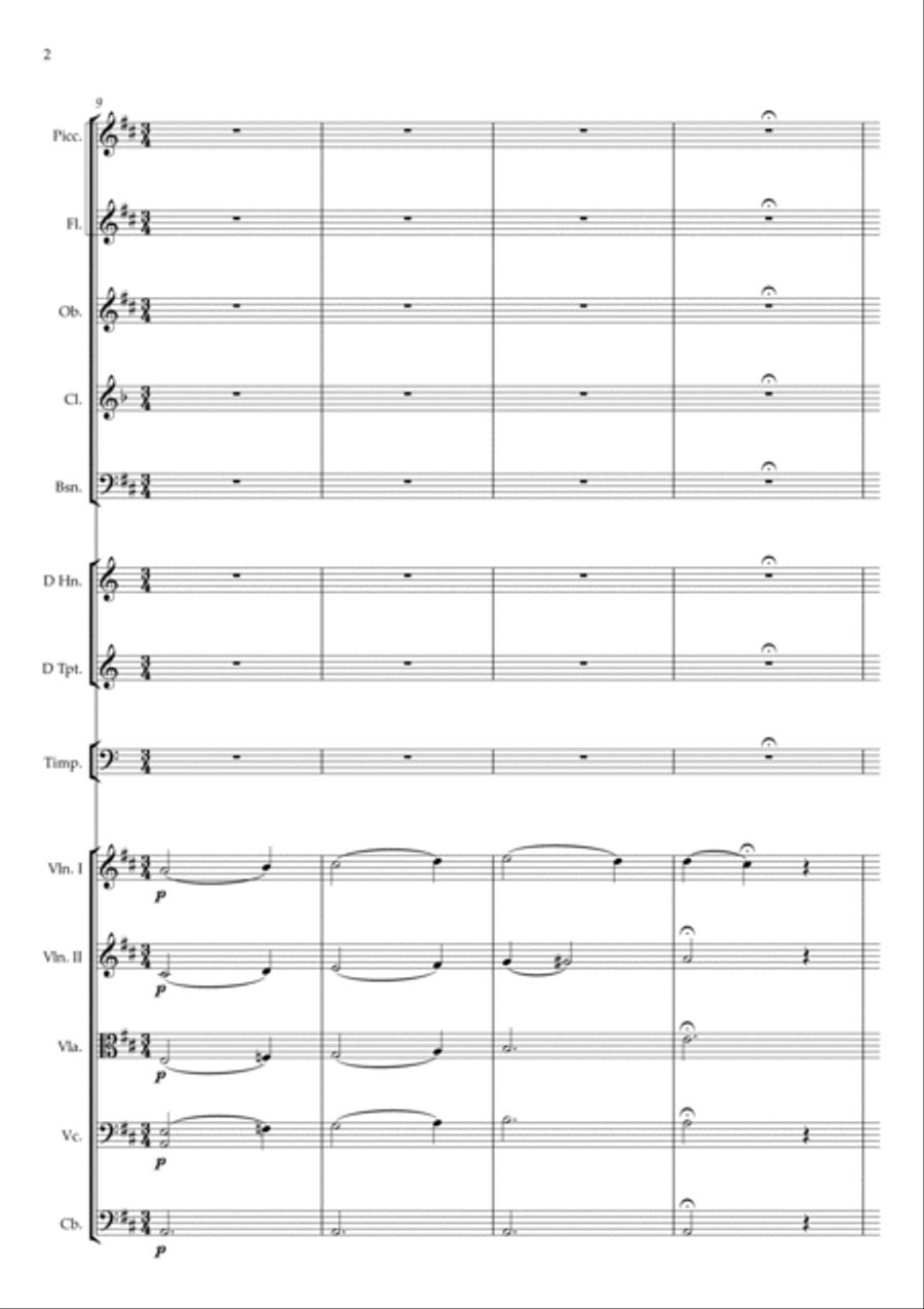 Overture to the vaudeville 'Morning and Evening' Full Orchestra scores gallery preview page 2