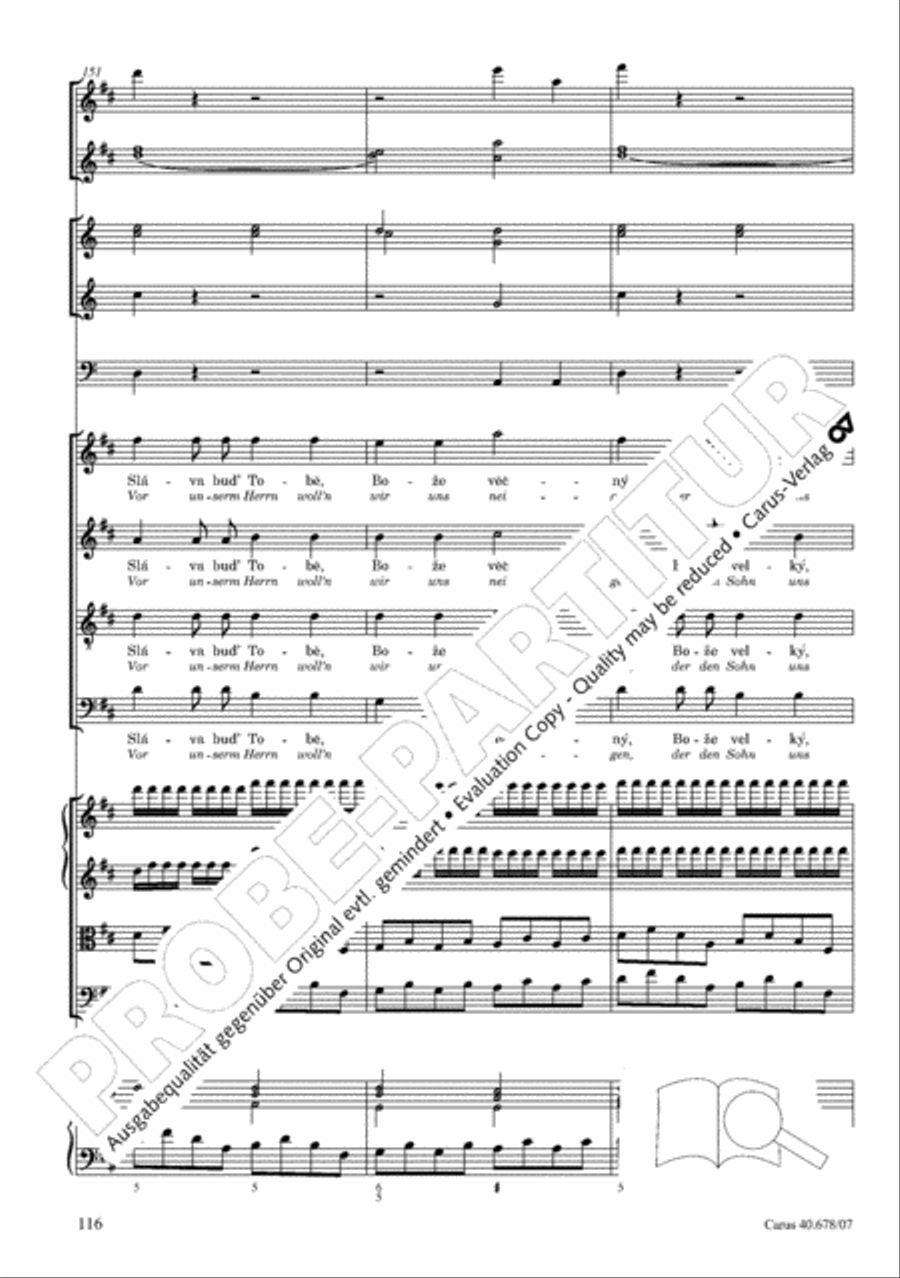 Missa pastoralis bohemica 4-Part scores gallery preview page 129