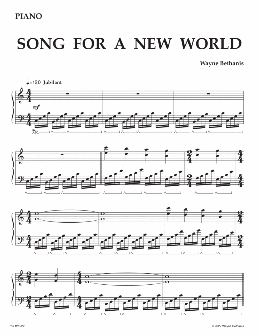 Song For a New World