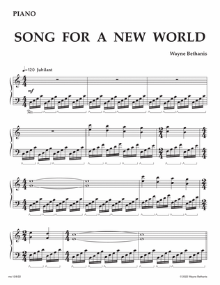 Song For a New World