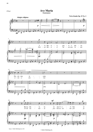 Book cover for Ave Maria, Op. 23 No. 2 (Original key. F minor)