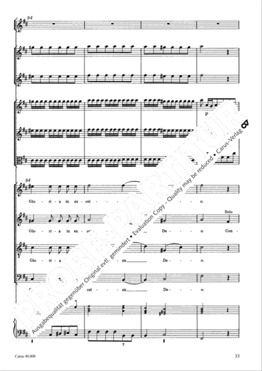 Introduzione e Gloria 4-Part scores gallery preview page 34