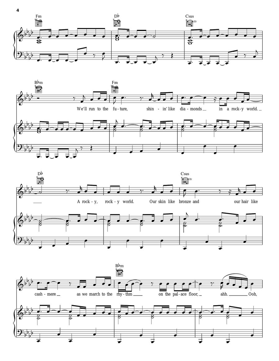 Pyramids Piano, Vocal, Guitar scores gallery preview page 4