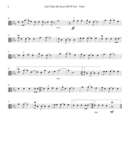 Can't Take My Eyes Off Of You by Frankie Valli String Quartet - Digital Sheet Music
