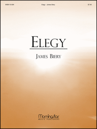 Book cover for Elegy (Organ Score)