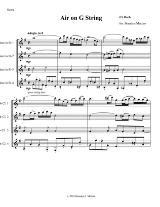 Air on G String for Clarinet Quartet