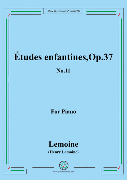 Lemoine-Études enfantines(Etudes) ,Op.37, No.11 image number null