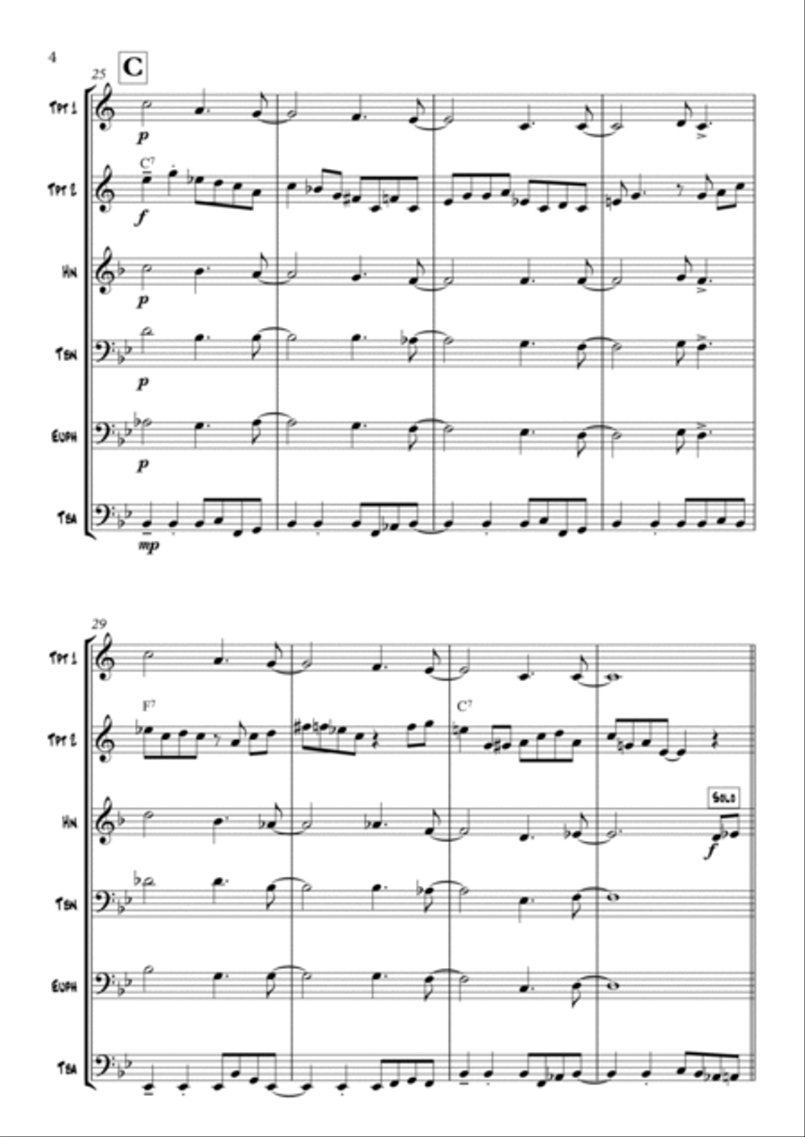 Watermelon Man Brass Ensemble scores gallery preview page 4