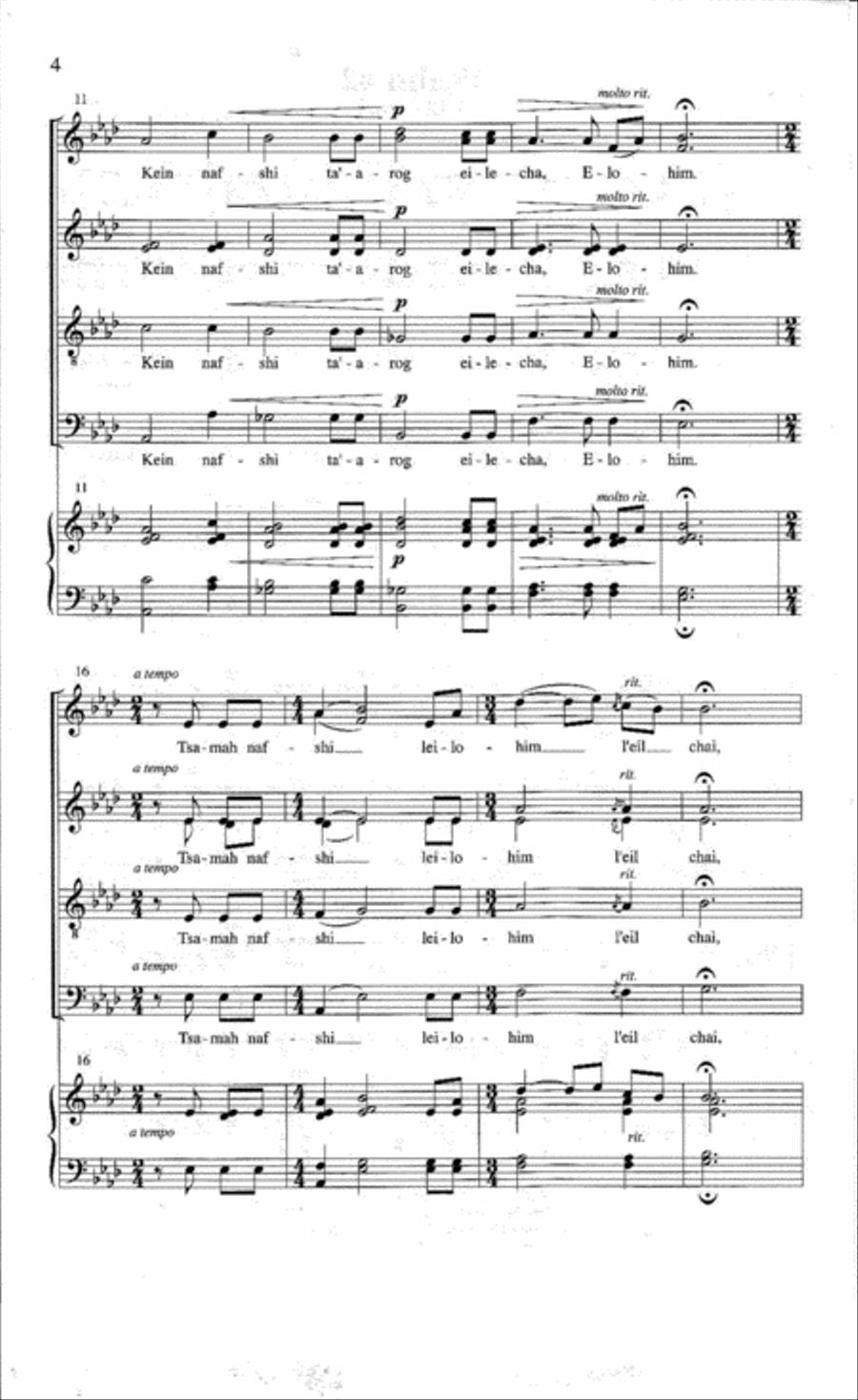 Psalm 42 4-Part scores gallery preview page 5