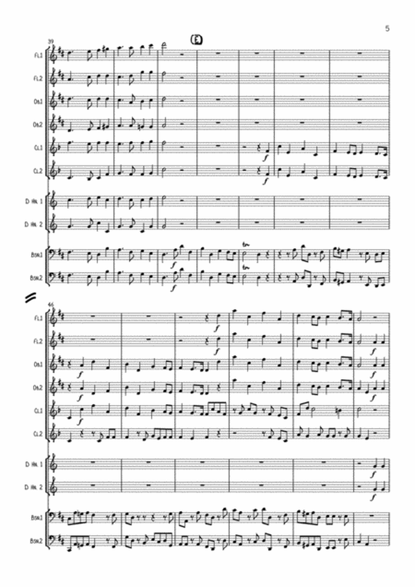 Handel: Messiah (Der Messias) Hallelujah Chorus (original key of D) - wind dectet image number null