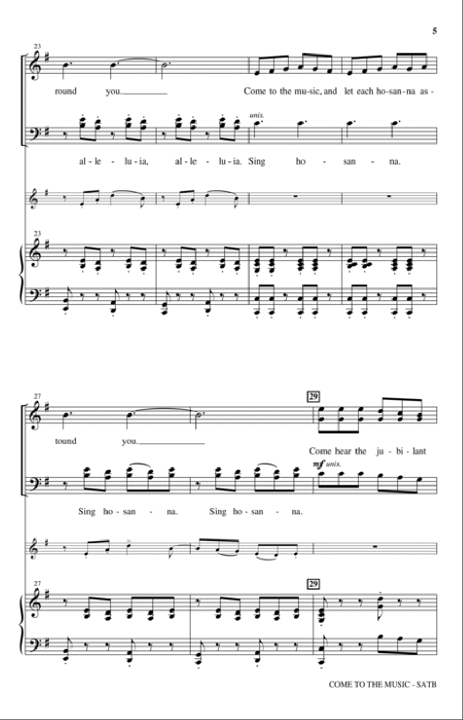Come To The Music 4-Part scores gallery preview page 4