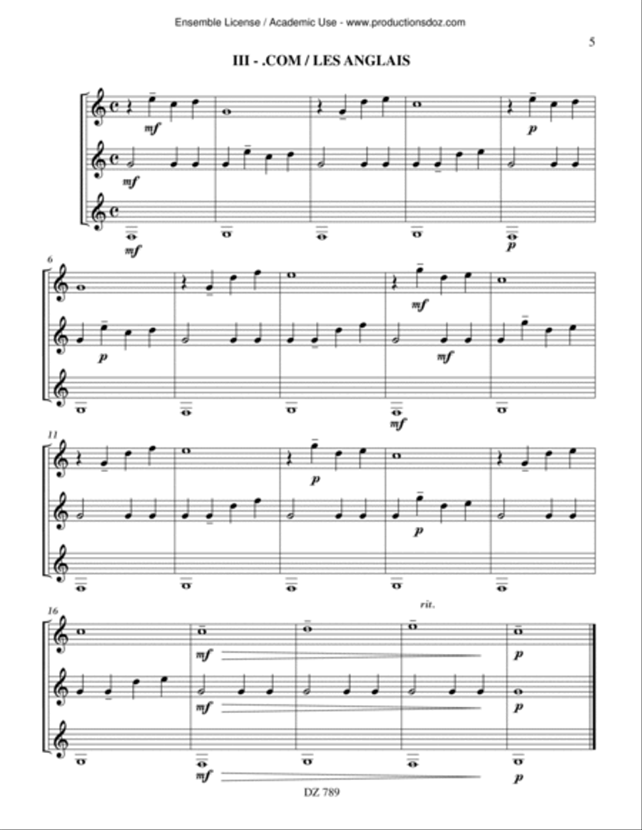 Trios.com Guitar Ensemble scores gallery preview page 5