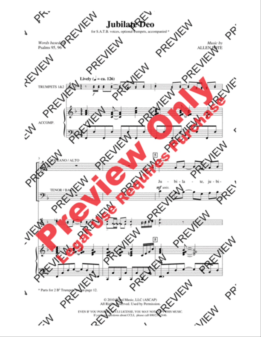 Jubilate Deo Jubilate Deo 4-Part scores gallery preview page 2