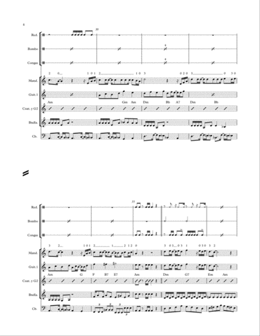 Moliendo Café para Orquesta típica venezolana Small Ensemble scores gallery preview page 4