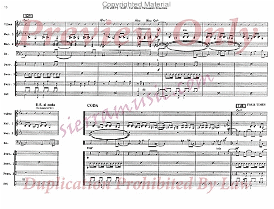 It's Just Talk Percussion Ensemble scores gallery preview page 11