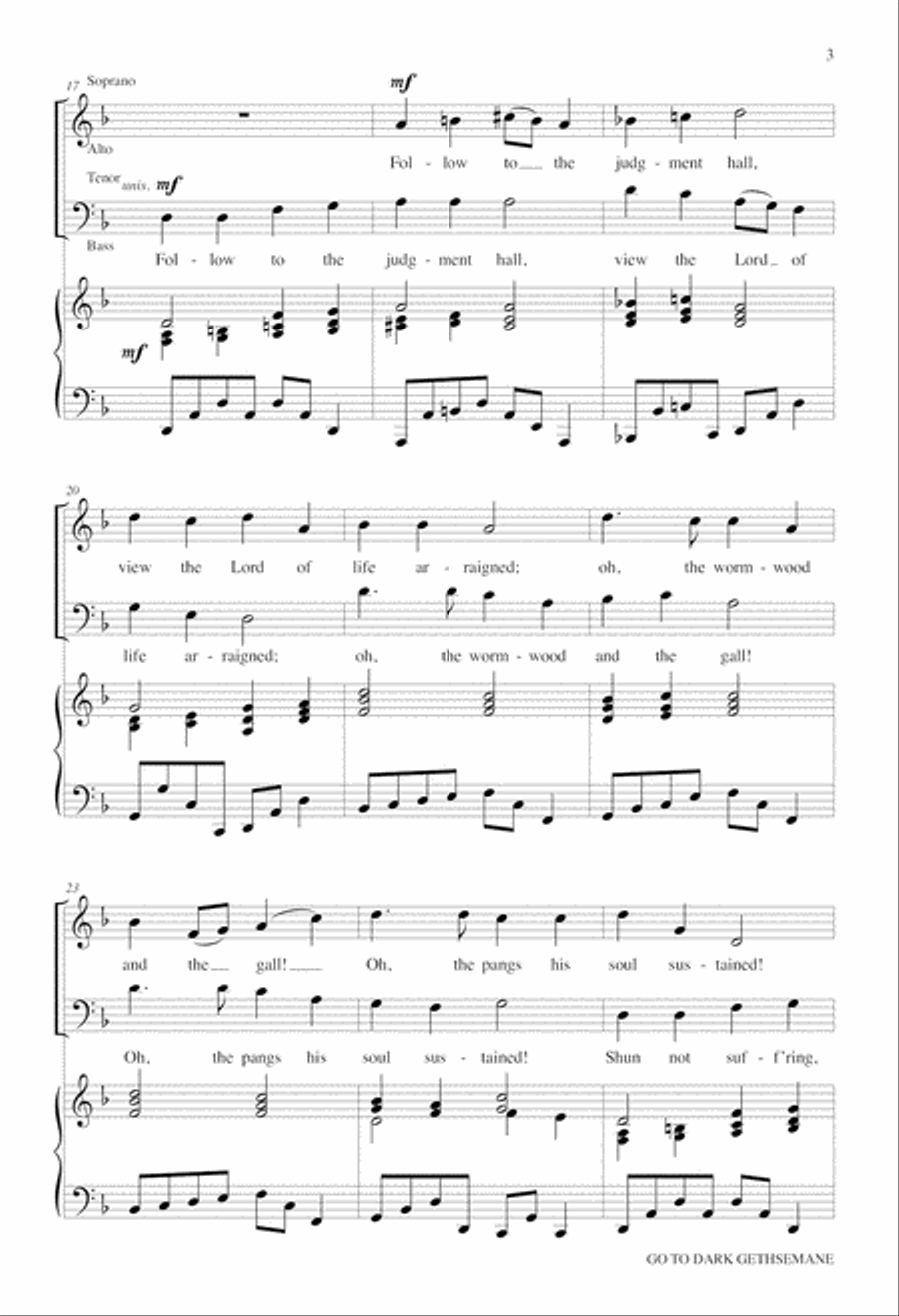 Go to Dark Gethsemane 4-Part scores gallery preview page 3
