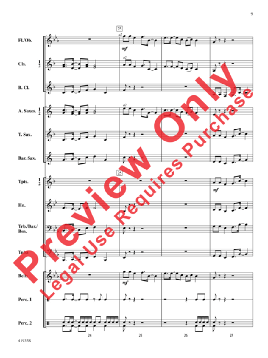 African Alleluia Concert Band scores gallery preview page 10