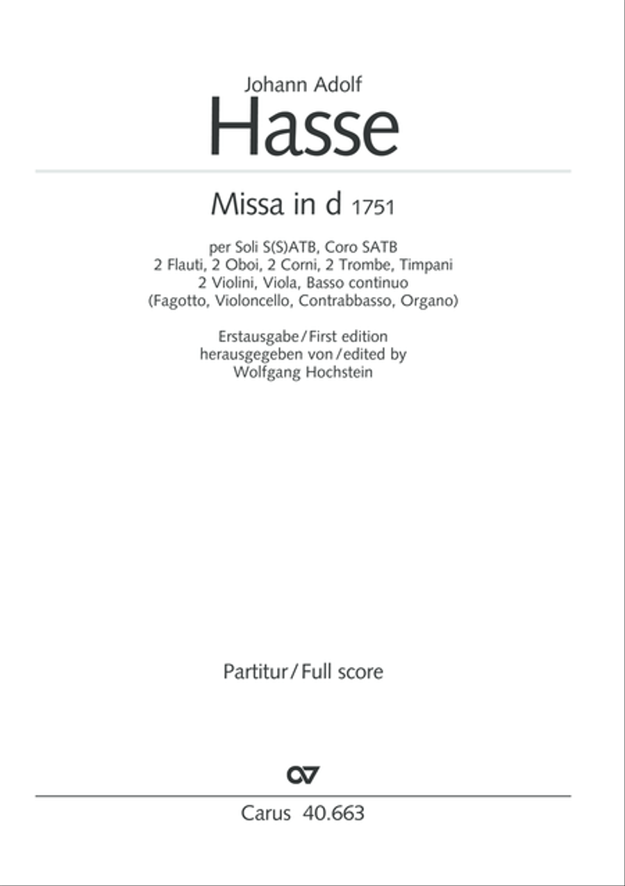 Mass in D minor (Missa in d) ATB scores gallery preview page 2
