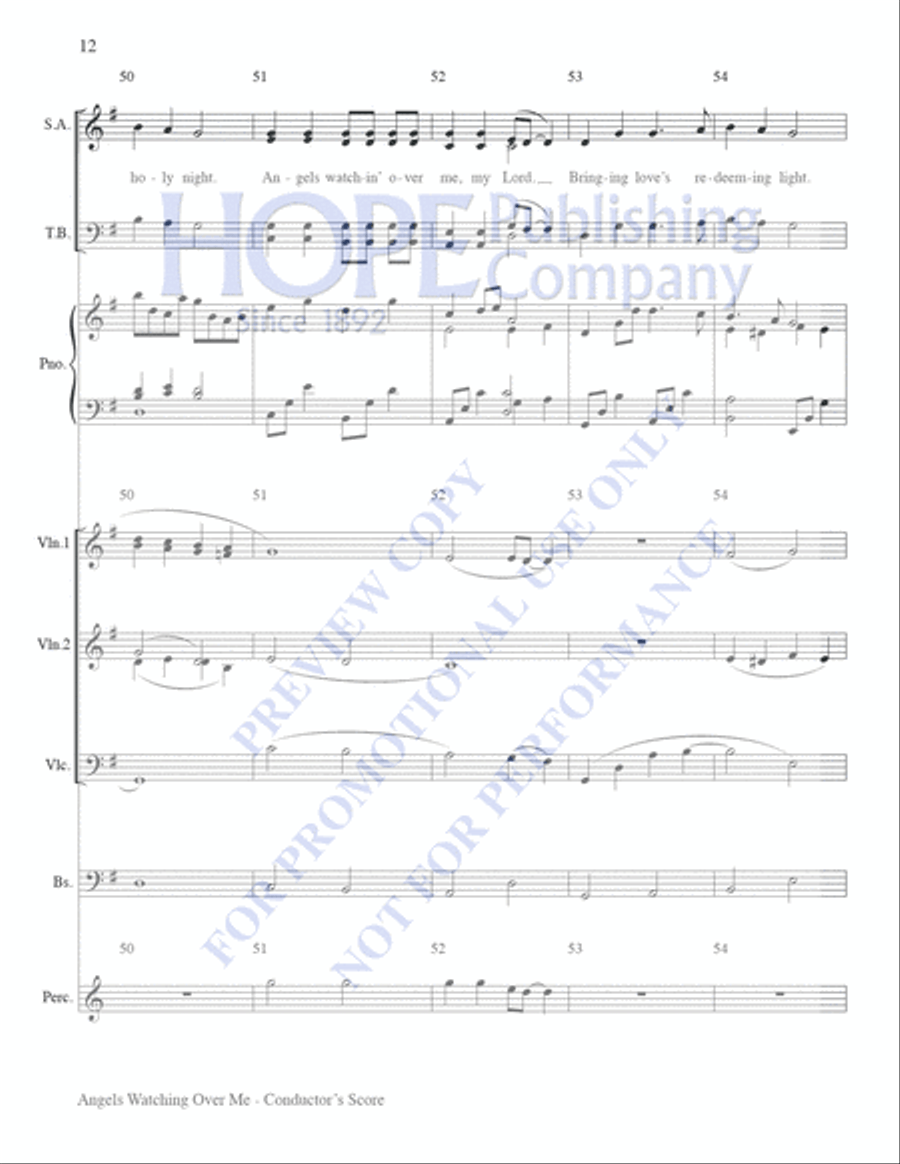 Angels Watching Over Me Angels Watching Over Me 4-Part scores gallery preview page 12