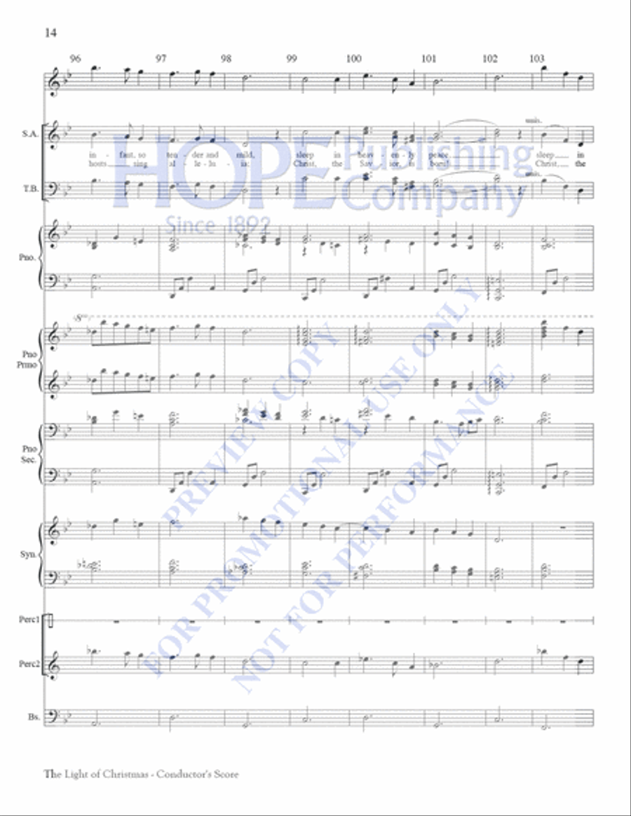 The Light of Christmas Choir scores gallery preview page 15