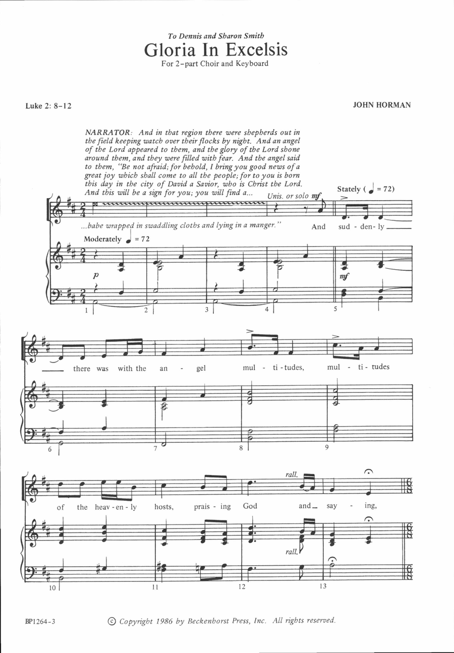 Gloria In Excelsis Gloria In Excelsis 2-Part scores gallery preview page 2