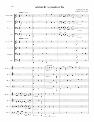 Alleluia In Resurrectione Tua arranged for brass octet