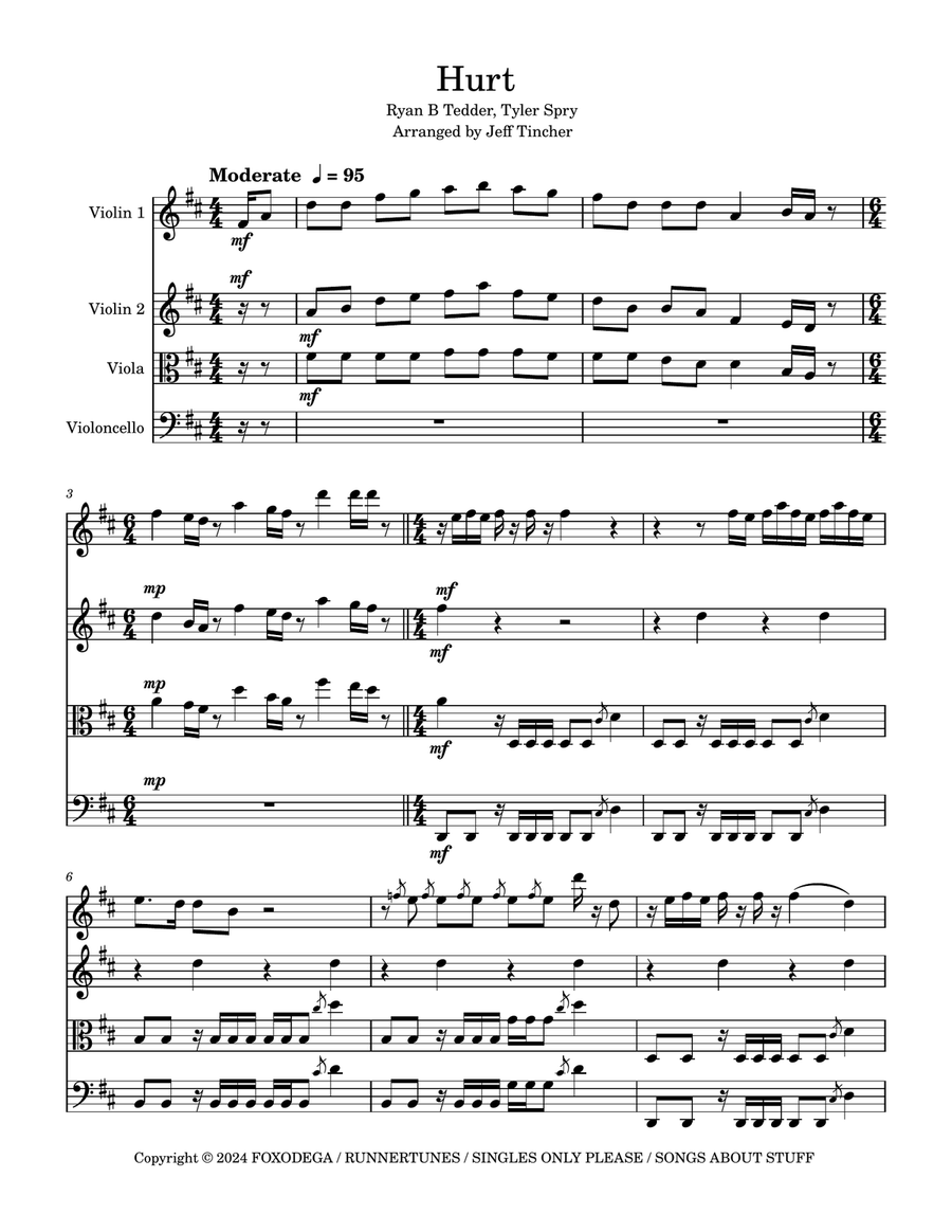 Hurt String Quartet scores gallery preview page 2