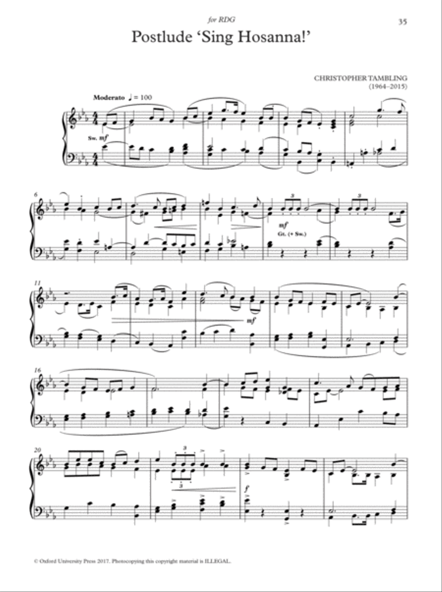 Oxford Book of Lent and Easter Organ Music for Manuals Organ Solo scores gallery preview page 35