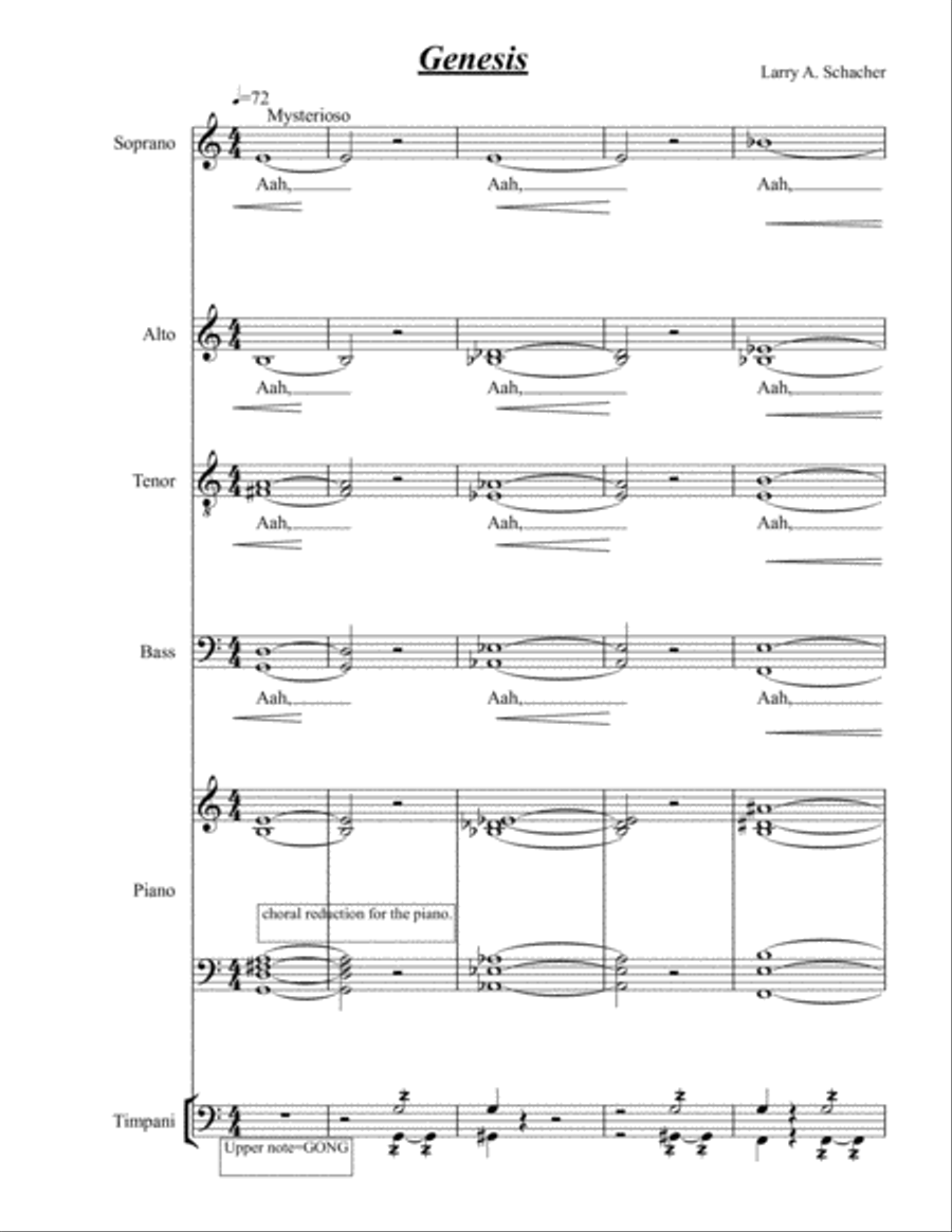 Genesis 4-Part scores gallery preview page 1